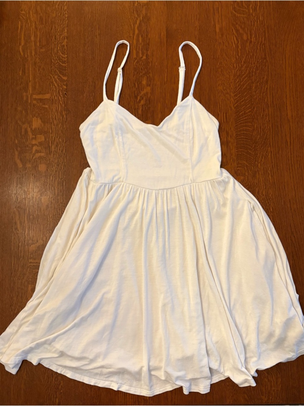Lush Cream Spaghetti Strap Mini Dress Minimalist Feminine Poetcore Balletcore